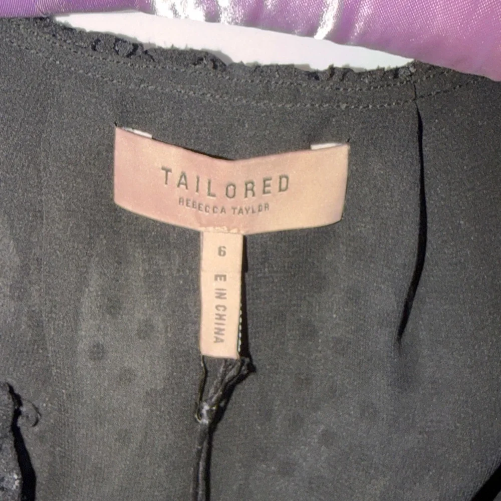 Rebecca Taylor Black Ruffle Blouse - Picture 4 of 8